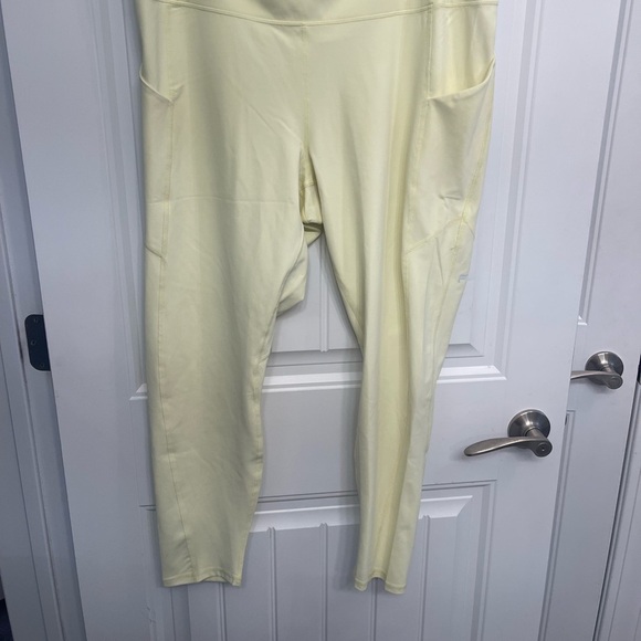 FABLETICS LEMON YELLOW LEGGINGS SIDE POCKETS! New! XXL - Picture 4 of 9